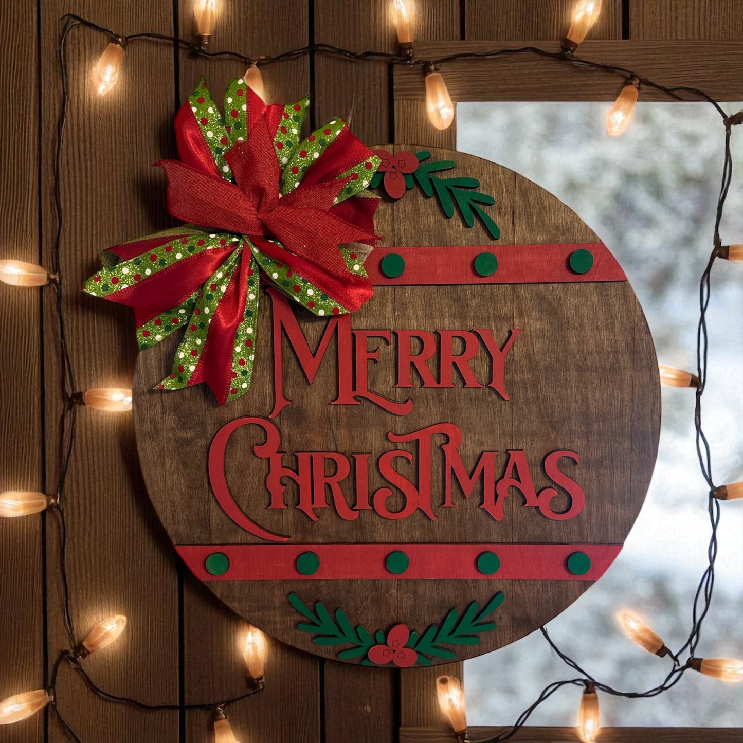Merry Christmas Pallet Sign – 16” Rustic Wooden Christmas Decor