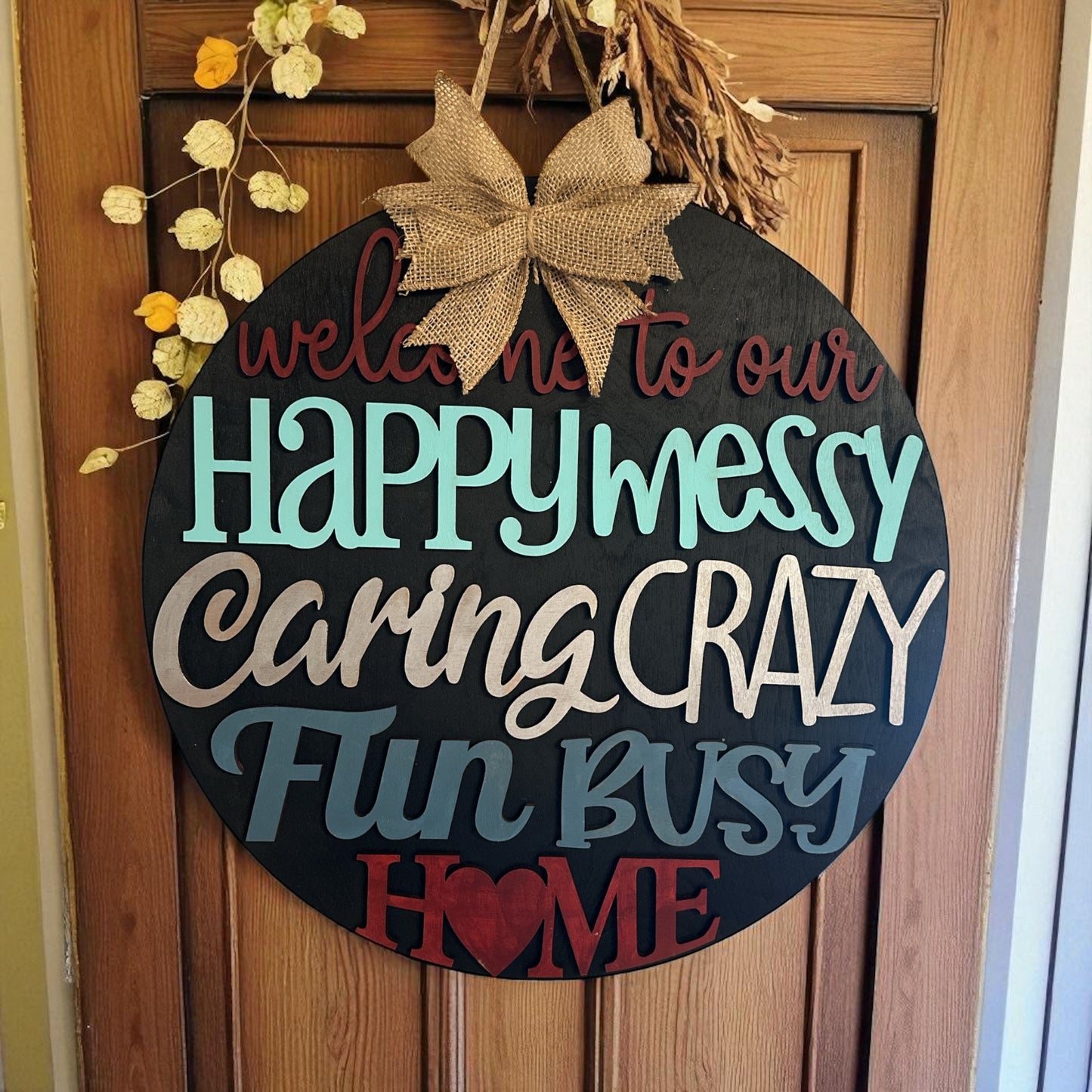 Welcome to our home Door Hanger