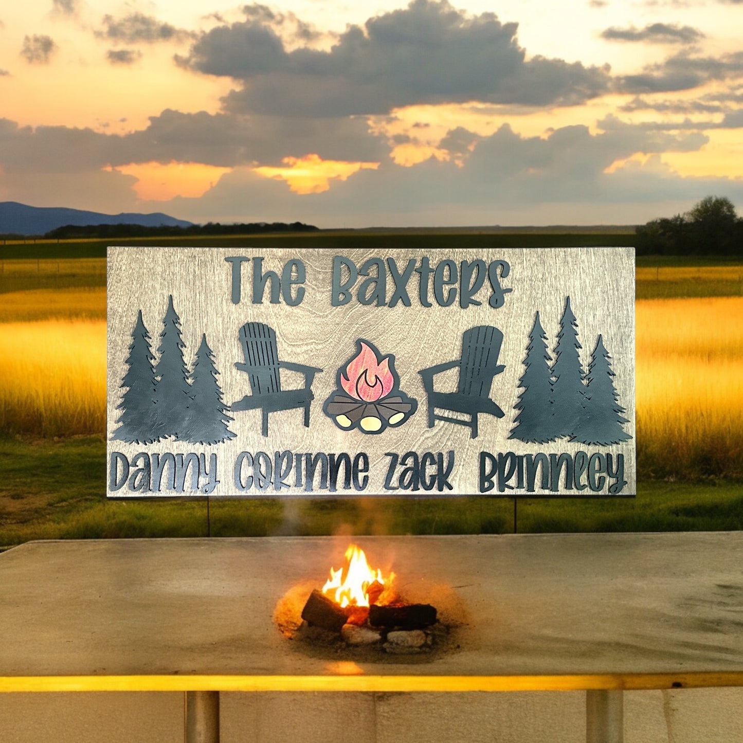 Personalized Summer Campfire Sign