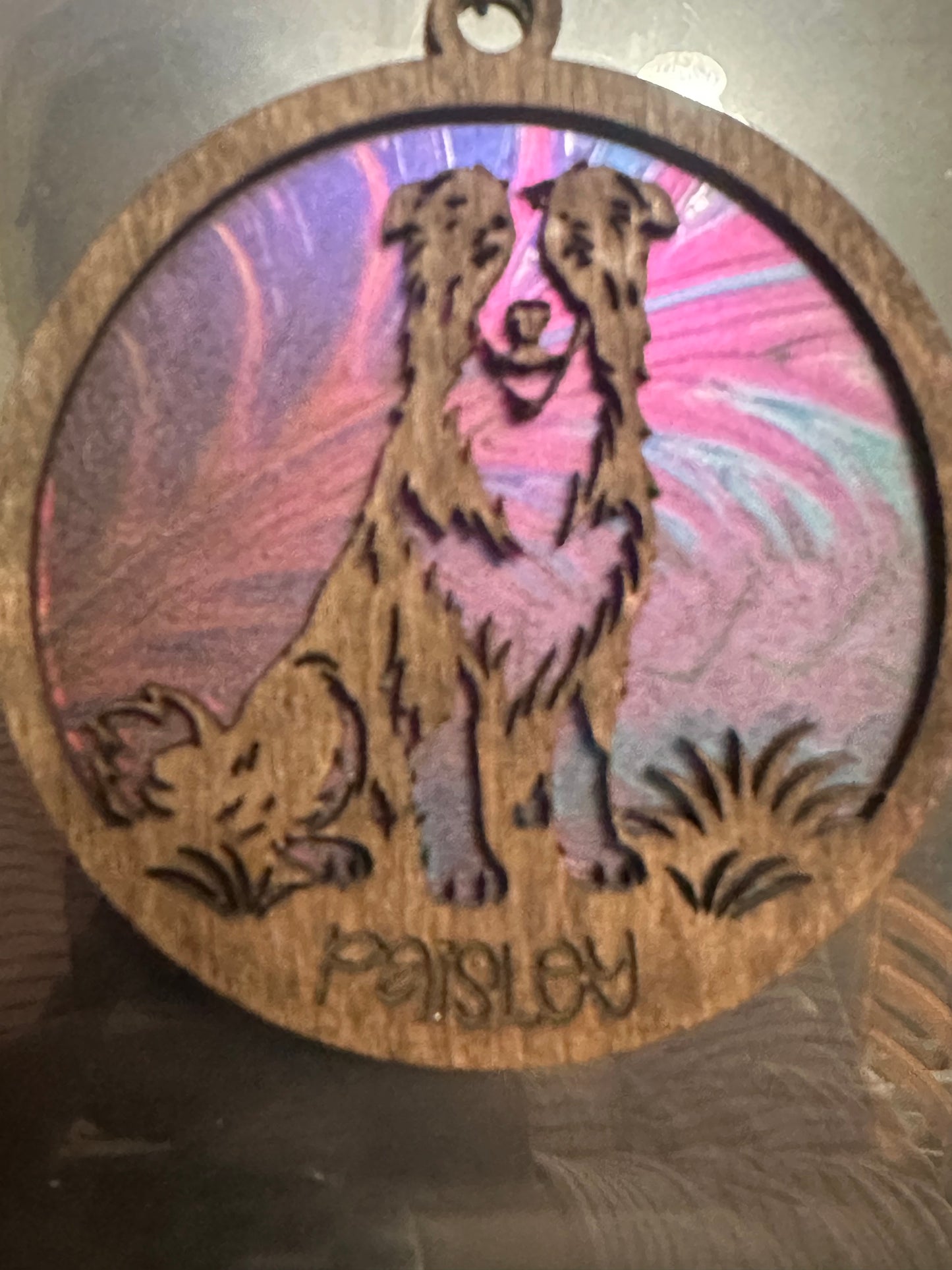 Handmade Pet/Pet Memorial Wood Suncatcher | Laser Cut Window Decor | Personalized Gift | Iowa Made