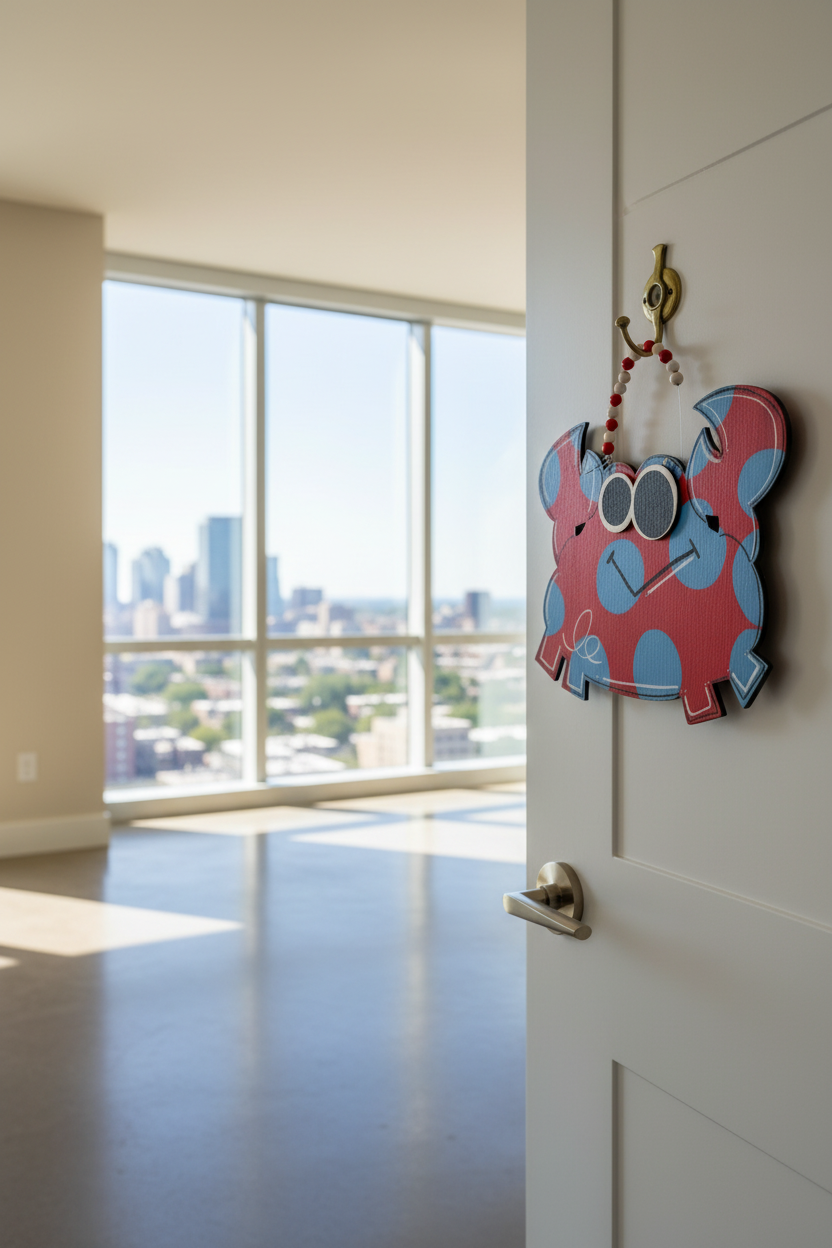 Whimsical Polka Dot Crab Wood Door Hanger | Hand-Painted Summer Porch Decor