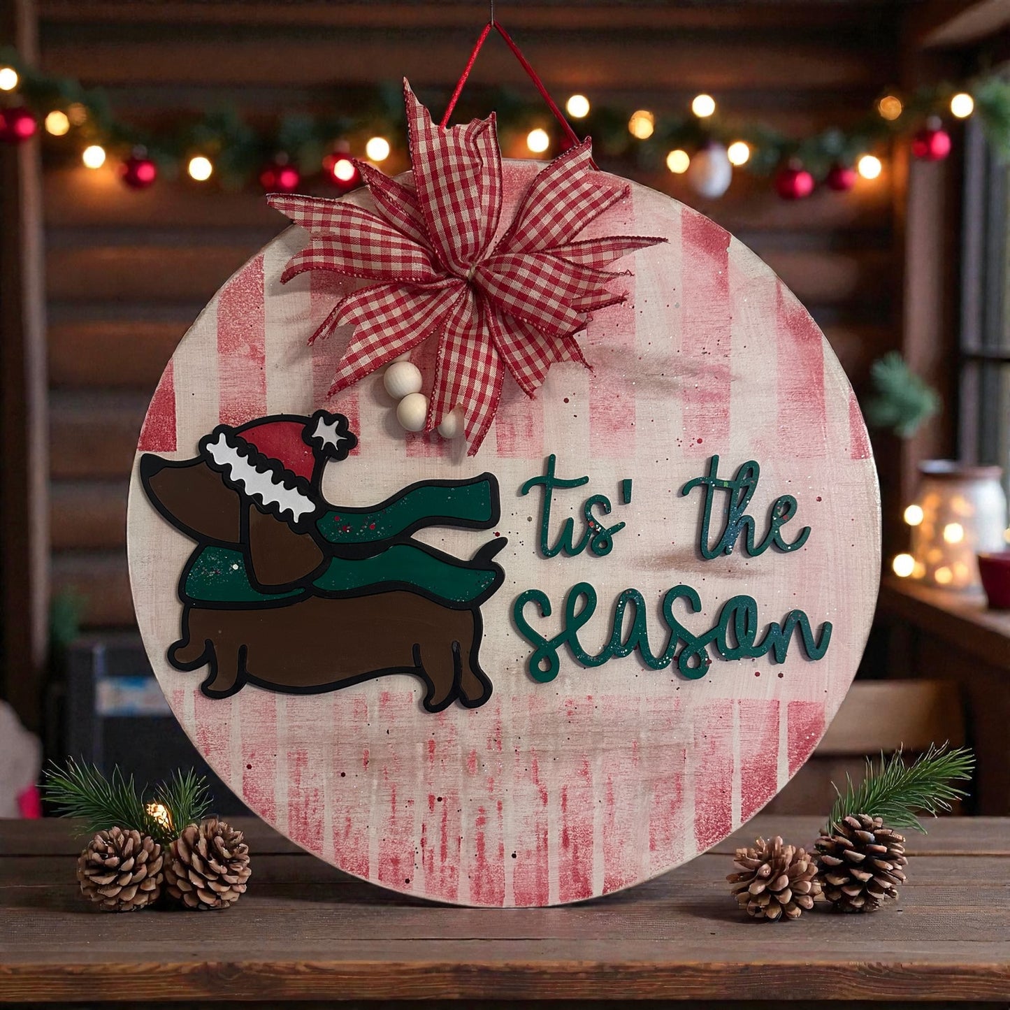 Holiday Dashchund Door Hanger