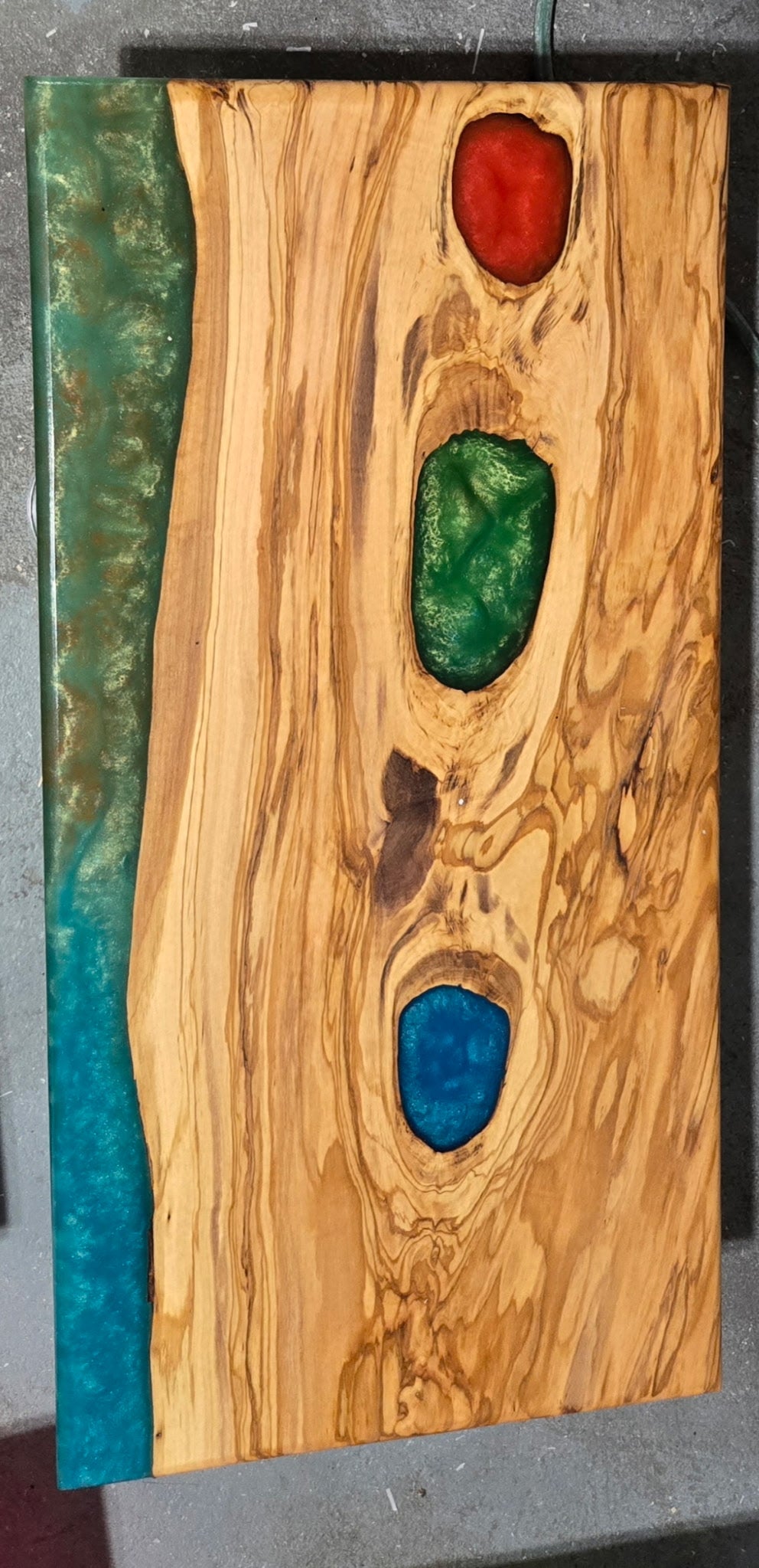 Handmade Resin Charcuterie Board | Modern Wood Serving Board