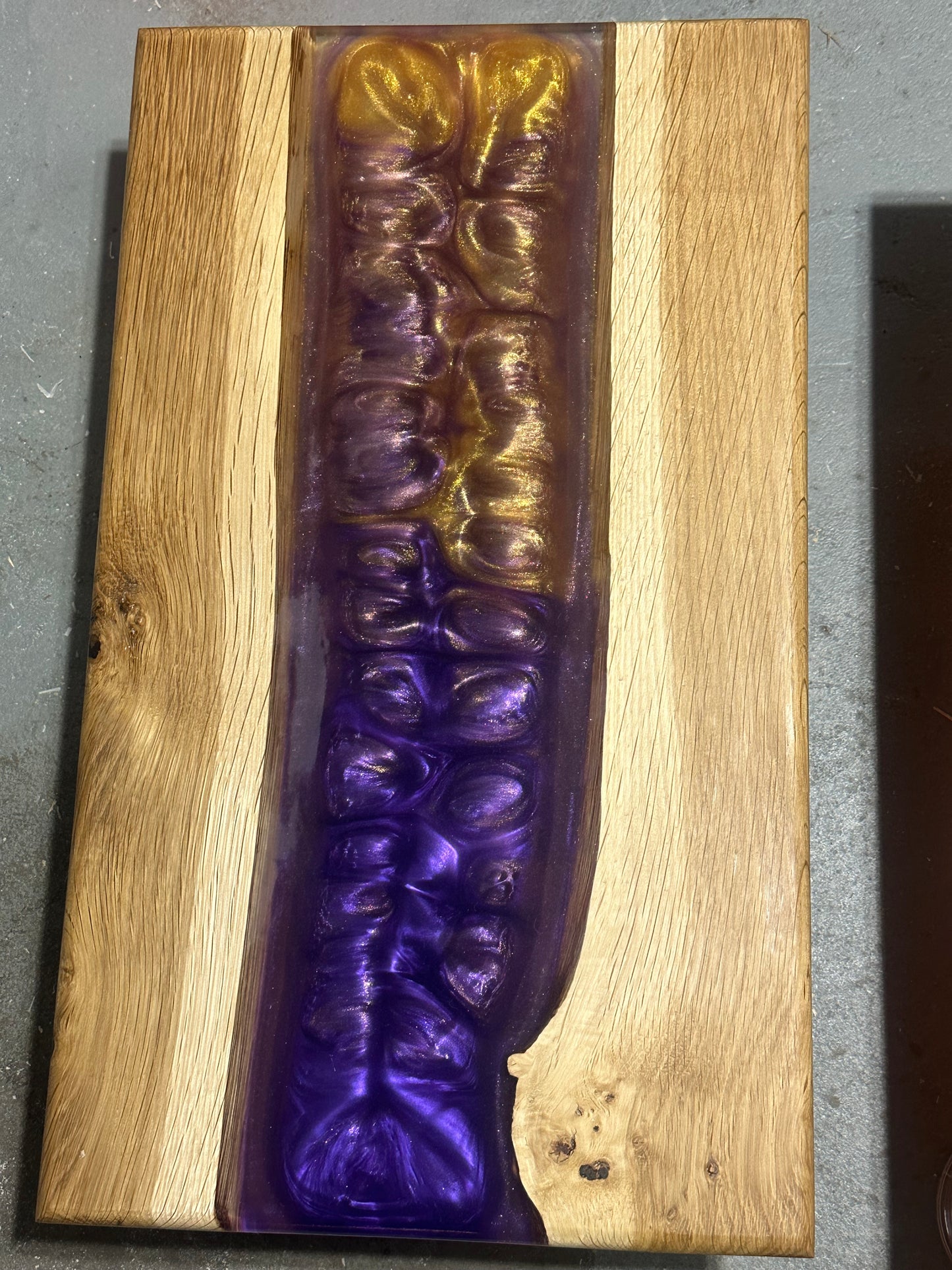 Handmade Resin Charcuterie Board | Modern Wood Serving Board