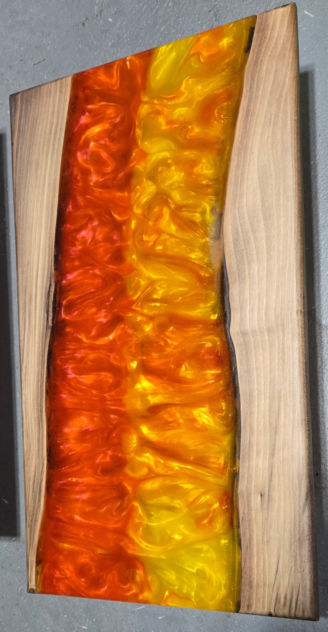 Handmade Resin Charcuterie Board | Modern Wood Serving Board