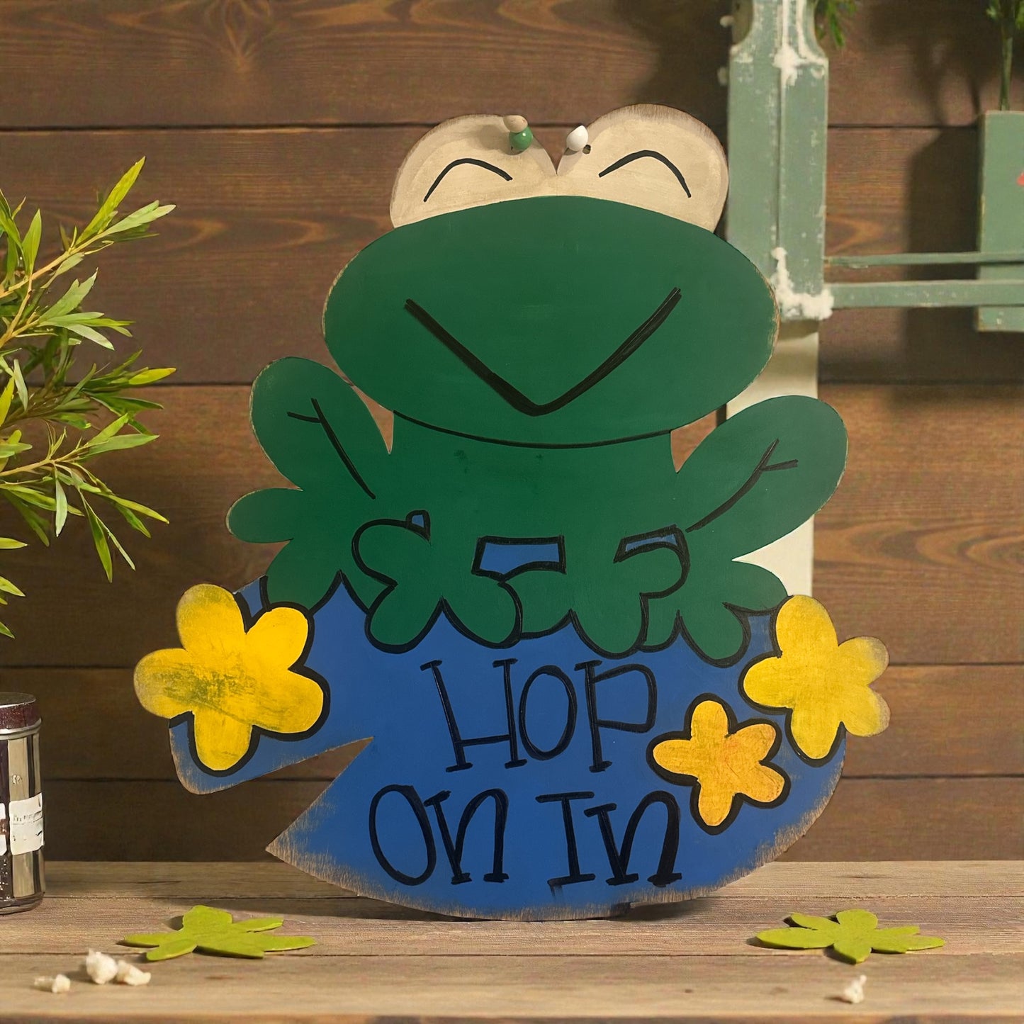 Spring Wooden Sign – Handmade Farmhouse Spring Decor | Floral Seasonal Home Sign