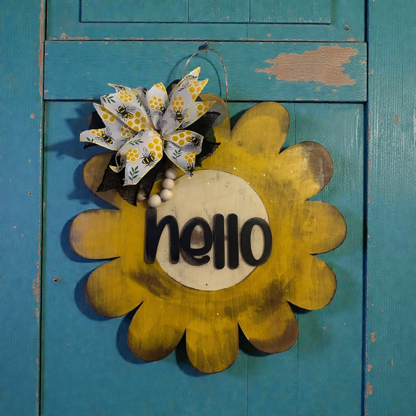 Spring Wooden Sign – Handmade Farmhouse Spring Decor | Floral Seasonal Home Sign