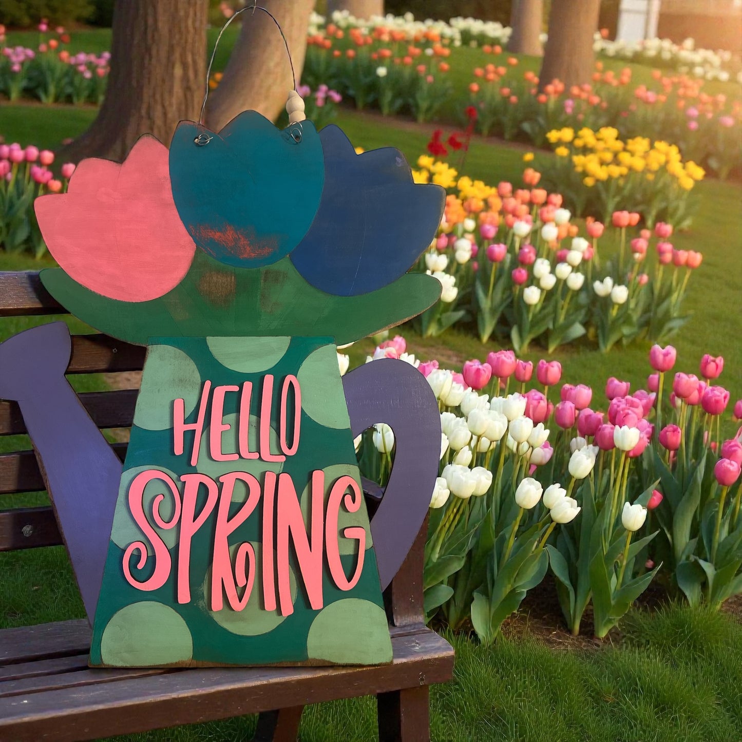 Hello Spring Watering Can