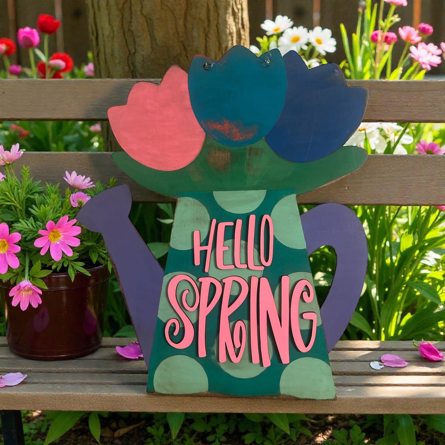 Hello Spring Watering Can