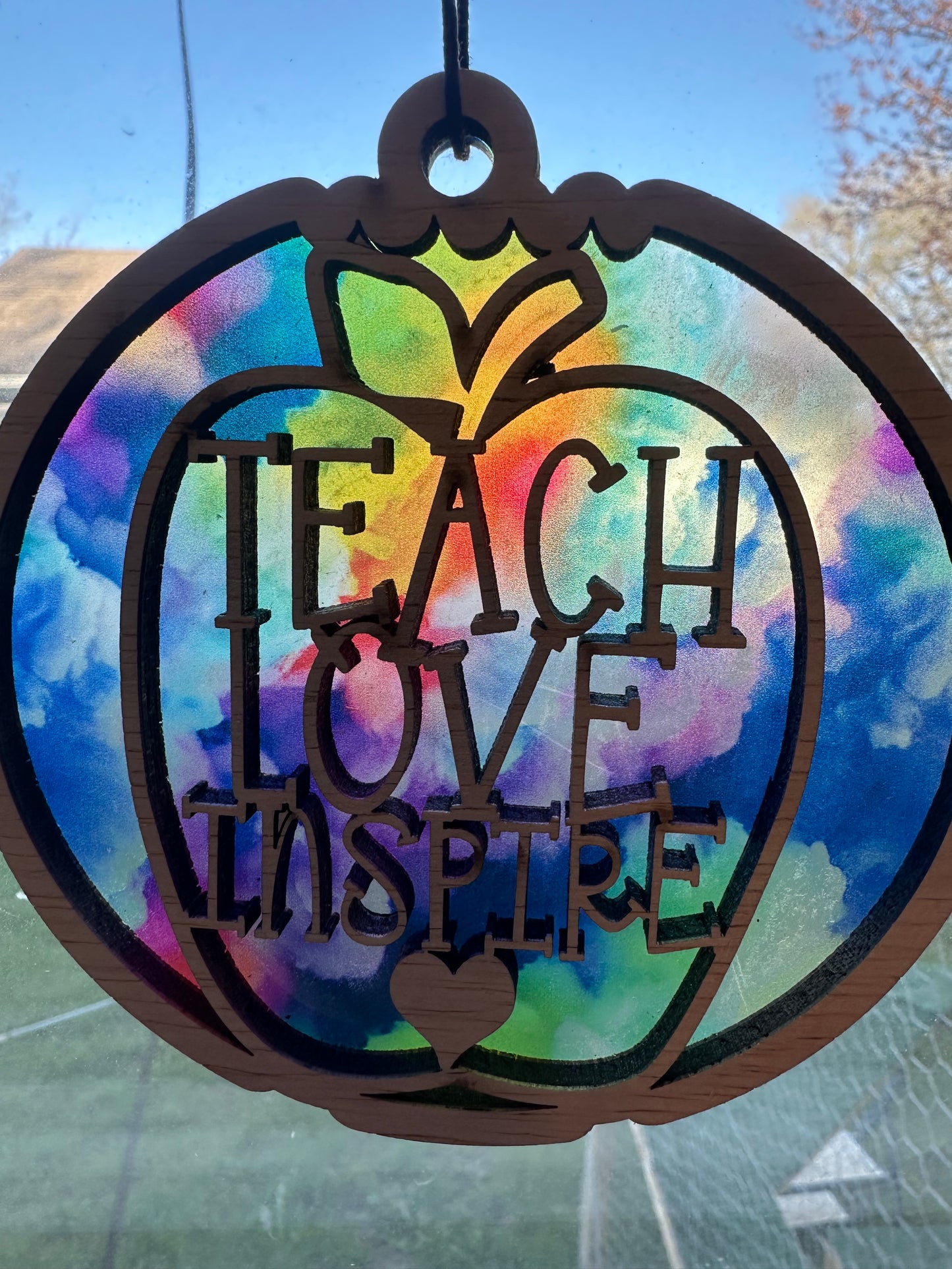 Teacher appreciation themed suncatchers
