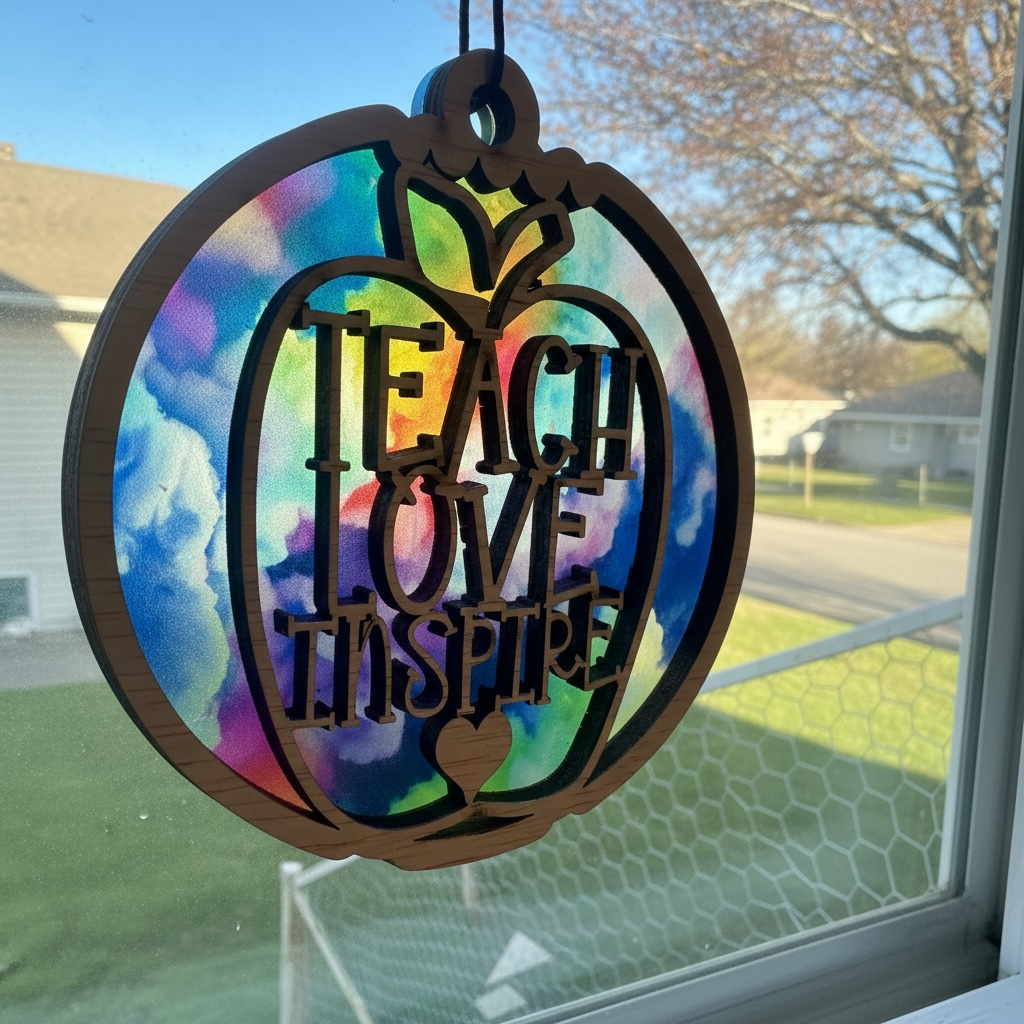 Teacher appreciation themed suncatchers