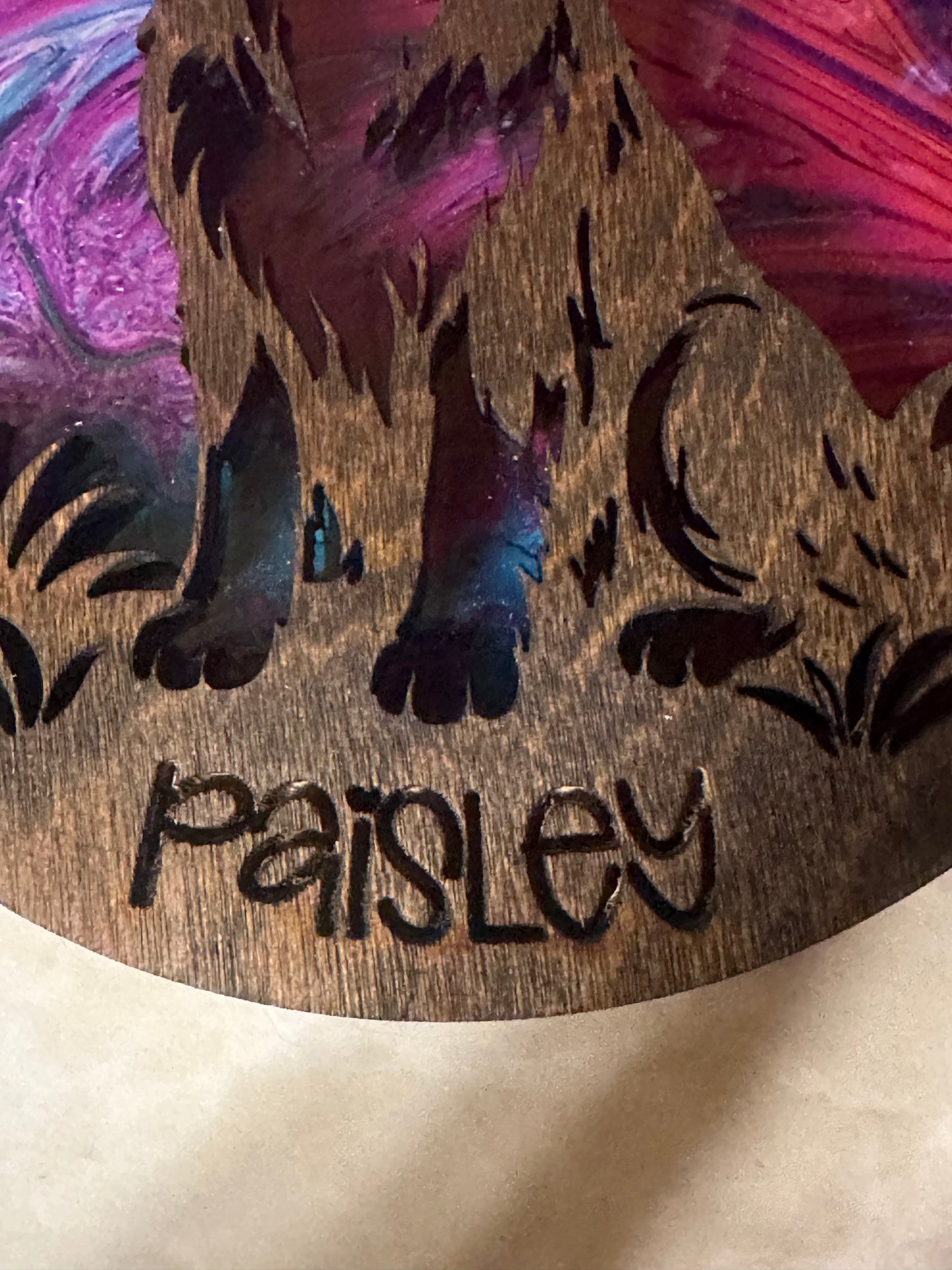 Handmade Pet/Pet Memorial Wood Suncatcher | Laser Cut Window Decor | Personalized Gift | Iowa Made