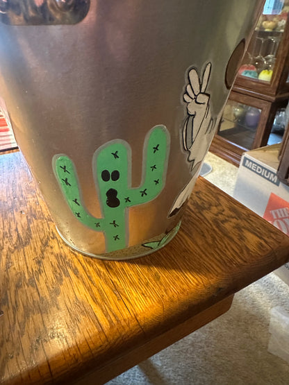Unique Metal Halloween Bucket – Perfect for Trick-or-Treating or Décor