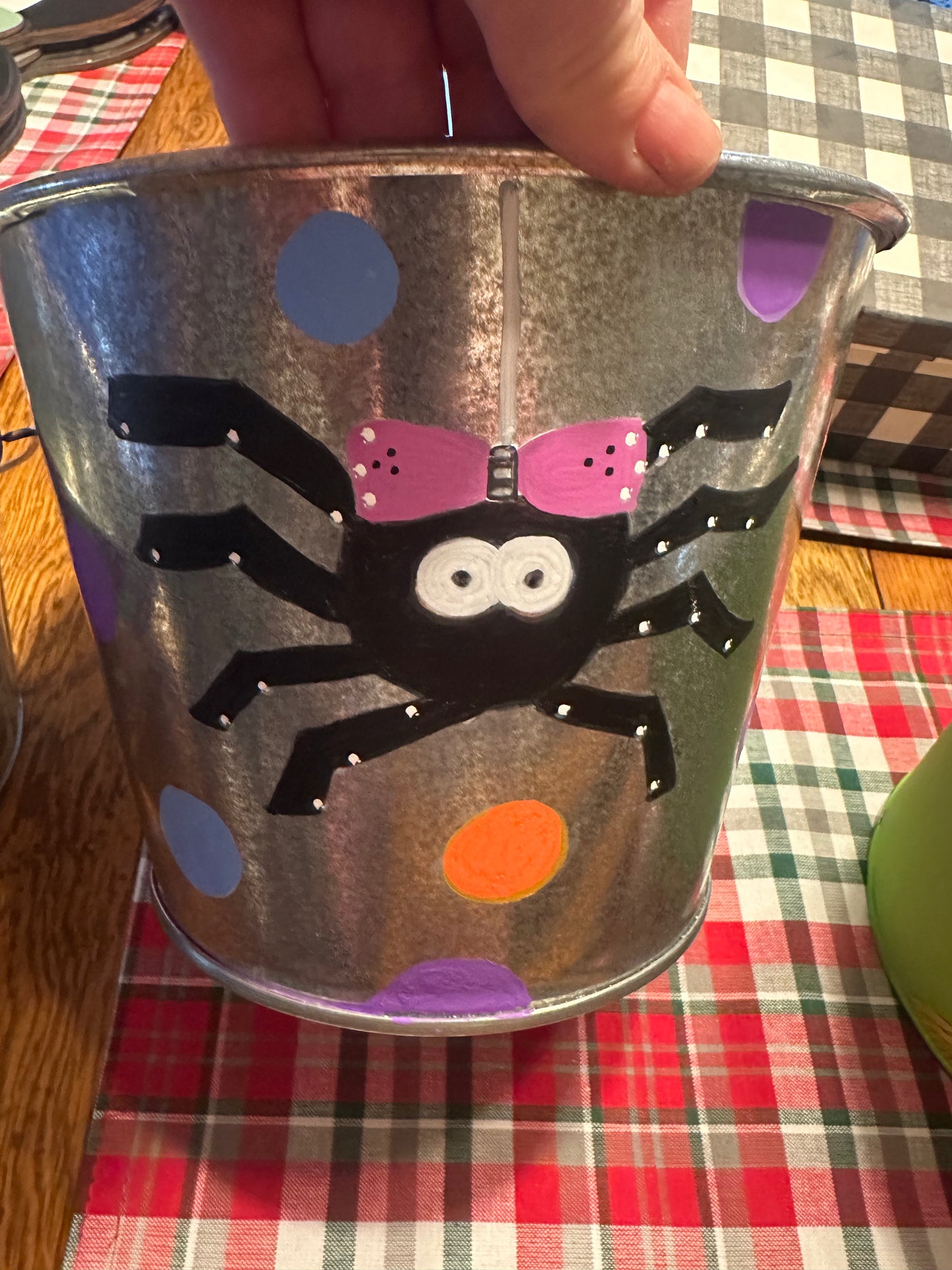 Unique Metal Halloween Bucket – Perfect for Trick-or-Treating or Décor