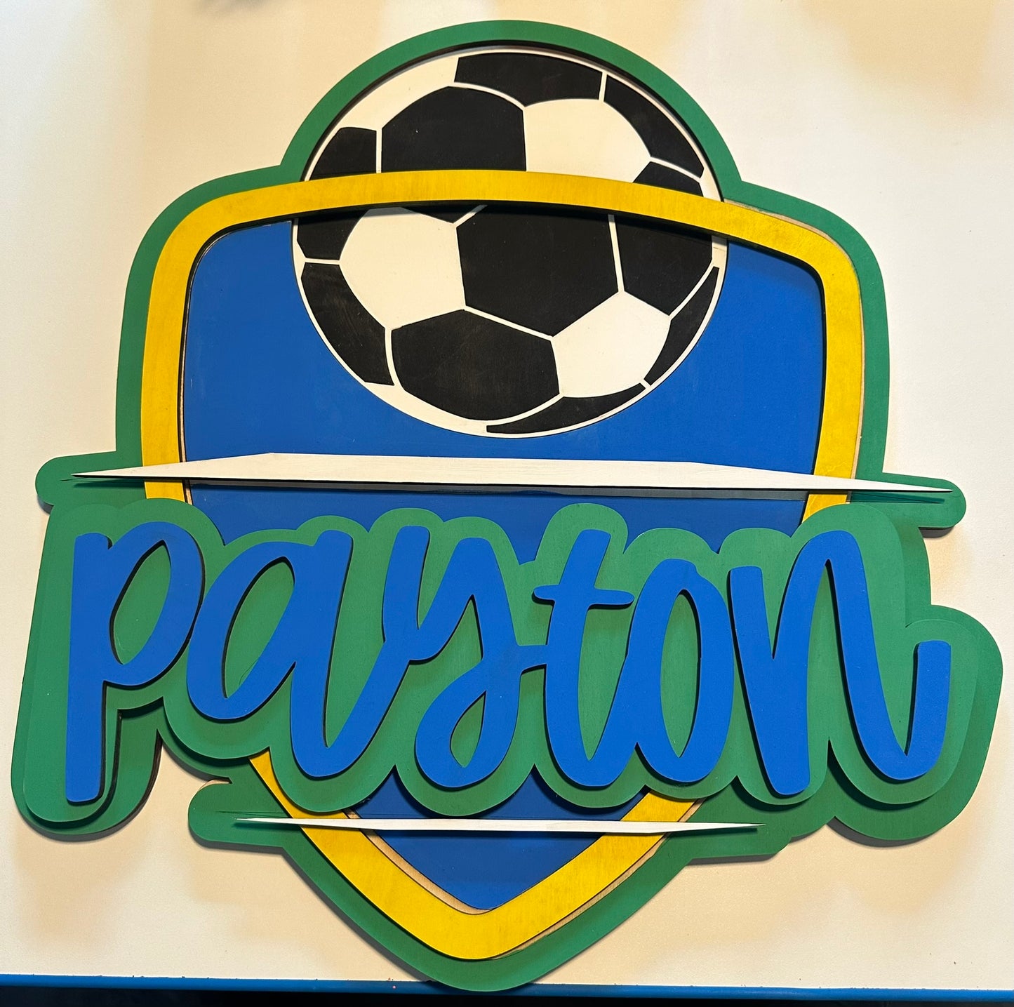 Football Custom Sports Sign - Personalized with Name, Perfect for Kid's room or Man cave
