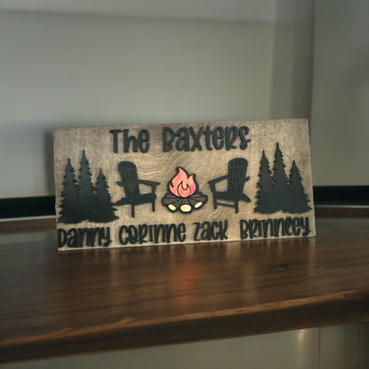 Personalized Summer Campfire Sign