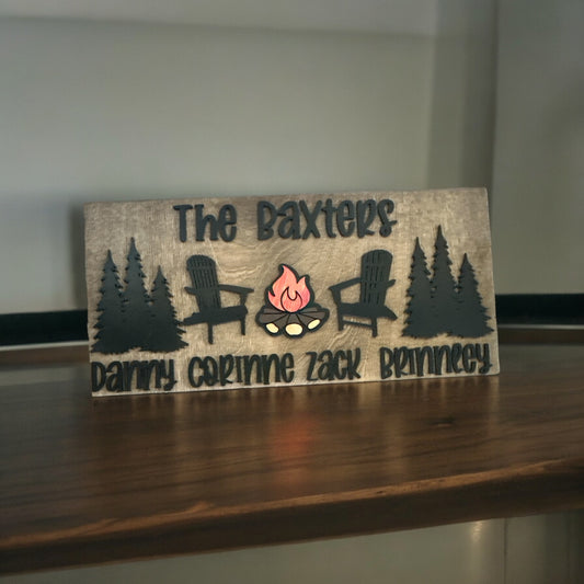 Personalized Summer Campfire Sign
